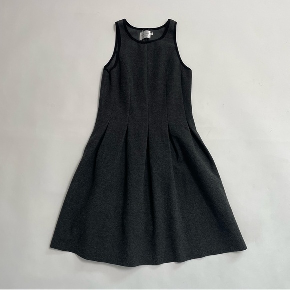 SHADES IF GREY BY MICAH COHEN charcoal and black flare dress - Picture 1 of 8